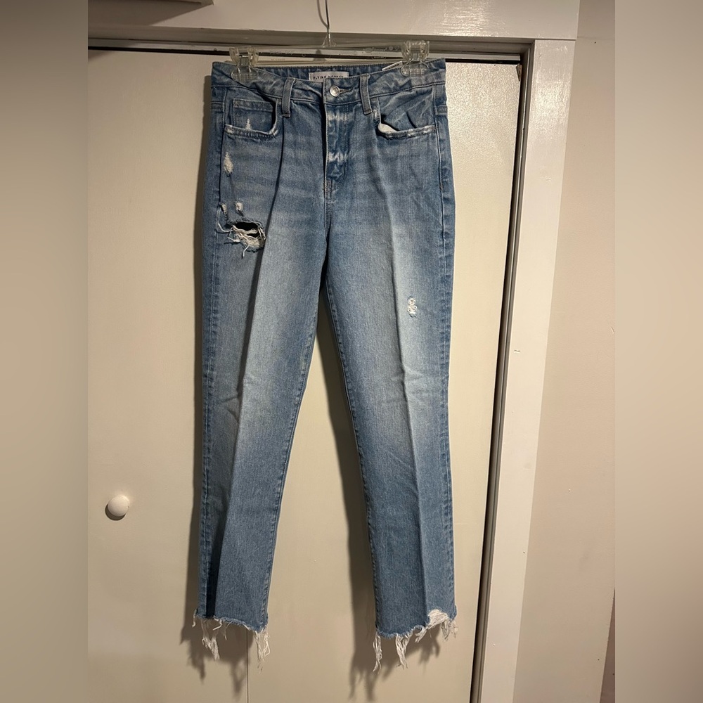 Flying Monkey Classic Blue Distressed Women Jeans